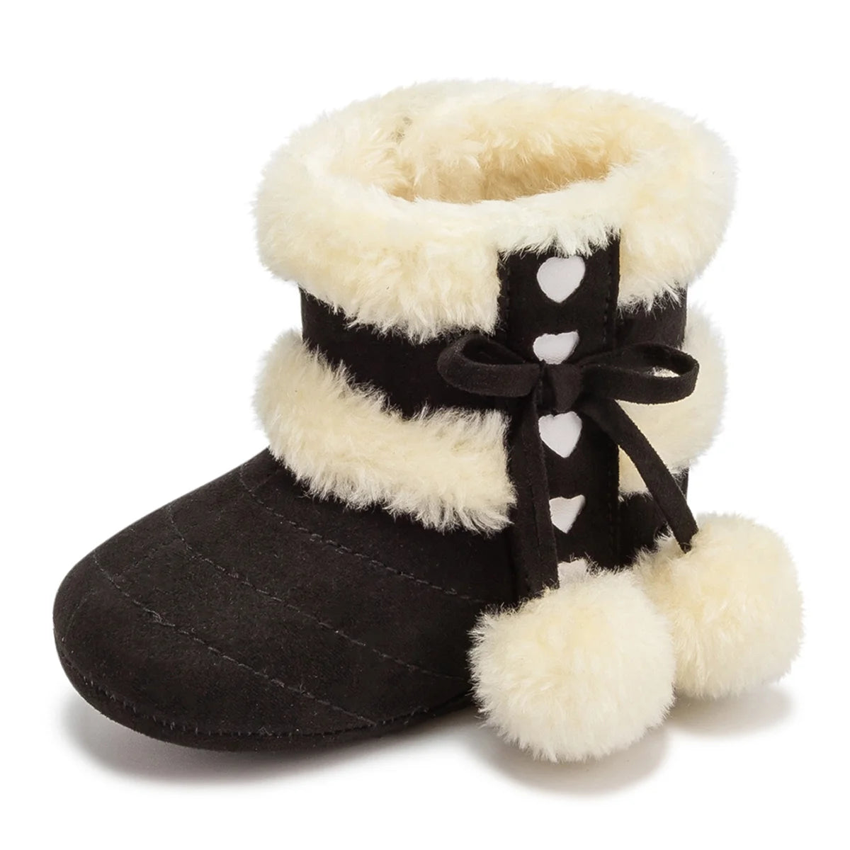 Baby Boys Girls Shoes Infant Warm Fleece Boots Newborn Winter Sneakers for First Walkers 3-18 Months