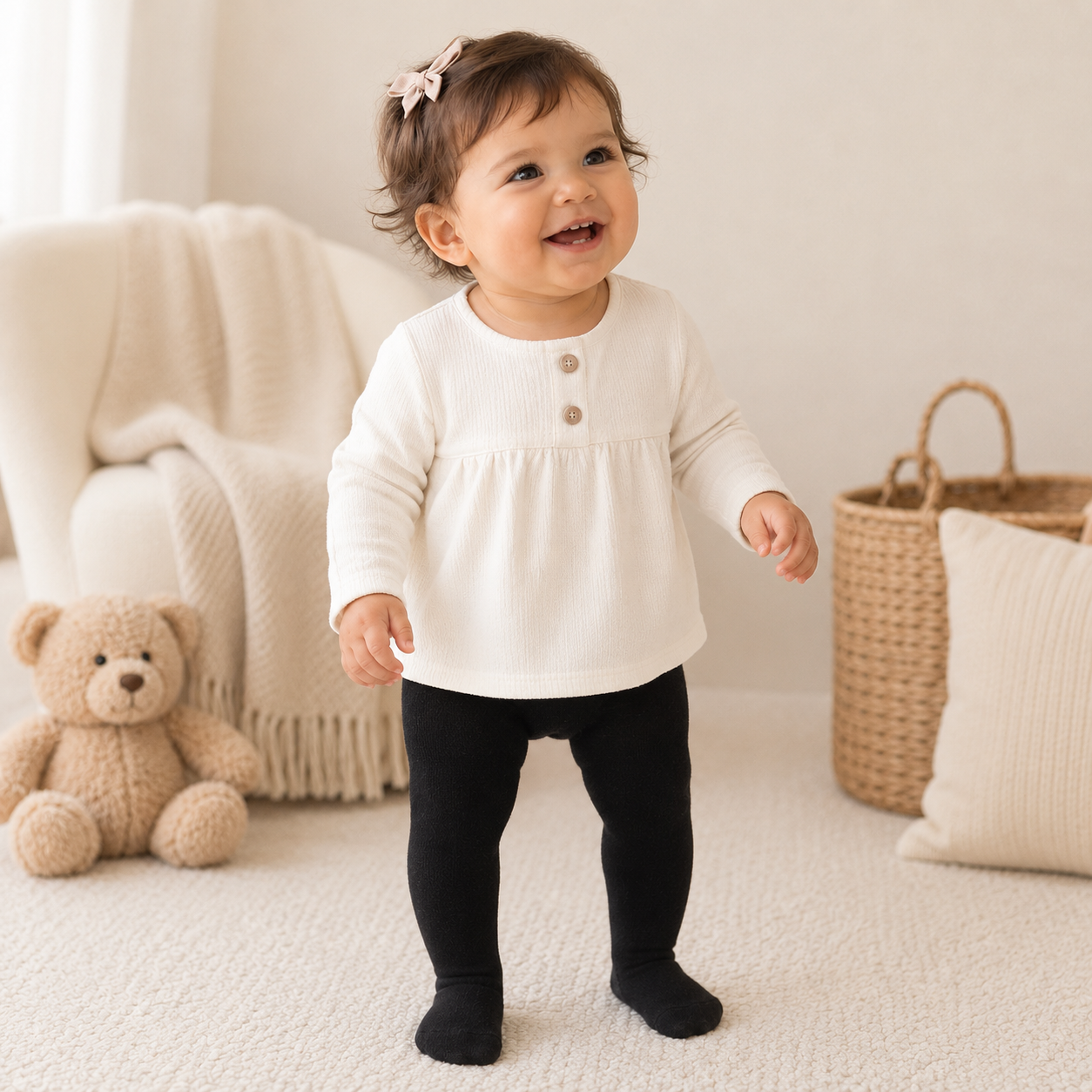 Cotton Knitted Baby Girl Tights