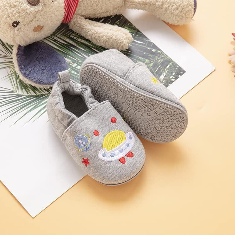 Toddler Baby Boys Girls Shoes Non Skid Slipper Sneaker Moccasins Infant First Walker House Walking Crib Shoes(6-24 Months)